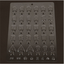 초콜릿몰드 BS-13 /아이스바몰드2(초코송이용) / 전체: 185 x 275mm 1칸:25 x 40mm / 초콜릿만들기 / 플라스틱 초콜릿몰드