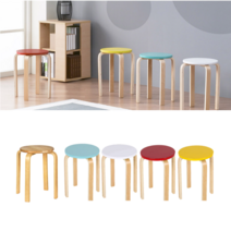 원형 우드 스툴 화분 받침 촬영용 수툴 동글이 미니 등받이없는의자 나무 둥근 동그란 원목, 화이트