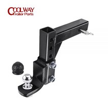 견인볼 10 &quot조정 가능한 4 단계 트레일러 드롭 히치 볼 마운트 토우 2 인치 수신기 50mm 볼 RV 부품 캠핑 캐러밴 액세서리, 2인치 볼 세트