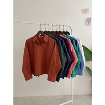 허니제이 / 엘티렌 포켓 여유핏 긴팔 셔츠(8color)