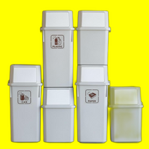 60L 가정 적층 휴지통 모리 40L 분리수거함 4p 재활용, 1개, 모리 휴지통 (40L 그레이3p+화이트1p)