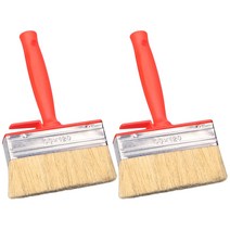 2pcs 대형 인체 공학적 핸들 플랫 헤드 페인트 브러시 페인팅 벽 양면, 한개옵션0