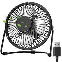 PEYOU 탁상 선풍기 usb 선풍기 [소형&경량 미니 선풍기] 조용한 360도 각도 조정 4장 날개 캠프 선풍기 벽걸이 선풍기 에너지 절약 운반 파워풀 송풍 열사병 대책 사무실 자택 여행용 USB 팬 (블랙)
