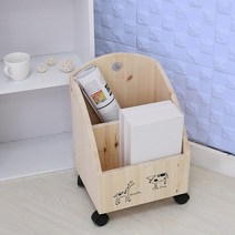 이동식 소나무 원목 책꽂이, 01에니멀