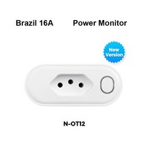 iot콘센트 AVATTO 16A 브라질 표준 Wifi 스마트 플러그 전원 모니터 포함 Smart Life APP 스마트 소켓 음성은 홈, BR N-OT12