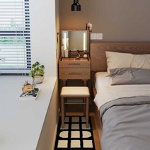 메이크업 테이블 가정용 수납장 선반 화장품 정리함, 올원목ㅣ40CM-로그컬러