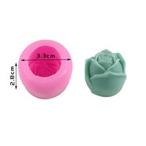 아이스볼몰드 철판아이스크림 소프트아이스크림기계 토네이도아이스크림 아이스볼메이커 3D 실리콘 장미 모, 01 3.3x2.8cm