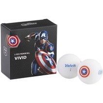 볼빅 마블 골프공, 4개입, Captain America