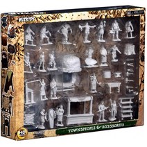 WizKids Deep Cuts Townspeople amp Accessories Unpainted Miniatures Multi Colored WK73698, 상세페이지 참조