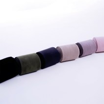 샤무드 벨벳 리본 헤어핀 재료 헤어밴드 부자재, 카키25mm