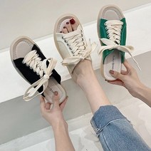 블루밍룸 레이스업 오픈토 슬리퍼