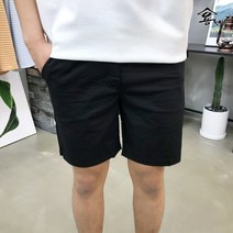 용된다 여름 남자 린넨 스판 밴딩 반바지