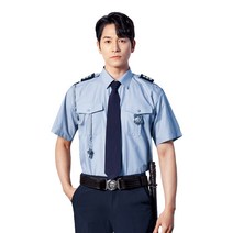 유니보스 UBS691 경비복 반팔 여름 하계 근무 셔츠 그레이, 100, 사이즈:100