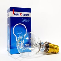 일광전구 국내산 미니크립톤 60W, E17_투명/전구색(노란빛)