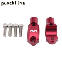 MT-15 XJR1300 TDM 900 BWS125 SMX155 마스터 실린더 고정 미러 마운트 22mm 핸들 바 포지티브 및 네거티브 스레드, Red logo XJR