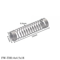 20 개/몫 0.4mm 스테인레스 스틸 볼펜 작은 스프링 OD 4mm/5mm, 0.4x5.3x30