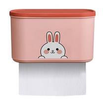 닫힌 화장지 디스펜서 귀여운 조직 저장 상자 수분 방지 종이 타월 홀더 욕실 부엌 화장실, 분홍색