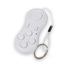 나만의 충전식 블루투스 게임패드 VR 리모컨 스마트폰 게임패드 PC 조이스틱 퍼스트온, 화이트 목걸이끈