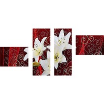 십자수 점철 백합 꽃 사련화 응접실이 있다 심플 현대 5D 다이아몬드 그림을 그렸다 만추 큐빅 수놓다 2059677510