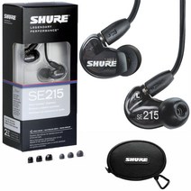 슈어 헤드폰 헤드셋 이어폰 New SHURE SE215-K Sound Isolating In-Ear Headphones Earphones IEM Earbuds BLACK