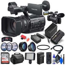 소니 HXR-NX200 Full HD NXCAM 캠코더 PAL + SAndis 안디스 k Ultra 64GB 카드 NPF970 배터리 LED 조명 Pro 케이스 망원 렌즈 광각 외
