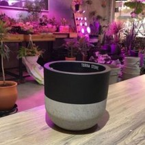 PGM1*^몰화분 테라스톤팟 블랙 투톤 원형 22x20cm 집꾸미기 화병 화초 감성 인테리어 예쁜 심플한 디자인 꽃화분^*1췤pgm, a^^*옵션없슴