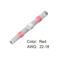 자동스위치 토클스위치 DIY스위치 열 수축 와이어 커넥터 102030PCS SST21 방수 슬리브 AWG2218 버트 전기 스플 라이스 주석 도금 솔더 씰 터미널, 없음, Red+30PCS