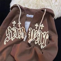 남녀공용 캐주얼 후드집업 재킷 y2k 빈티지 streetwear 하라주쿠 카와이 자켓
