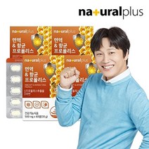 내츄럴플러스 면역 앤 항균 프로폴리스 아연 츄어블 4박스/8개월 플라보노이드
