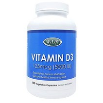 마이라이프 비타민D3 125mcg 5000IU 180정 베지캡슐 My Life Vitamin D3