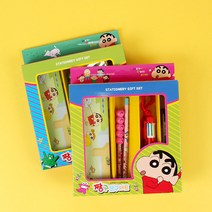 부영종합문구 필박스 5000 짱구 문구 세트 5종 랜덤발송 신학기 입학 졸업 선물