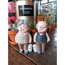 XMH070287노인인형 2P (K232) 러브인형 소품 커플인형 강아지장식품 할아바지인형, 본상품선택