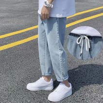 조거청바지 청바지 밴딩 테이퍼드핏청바지 남자