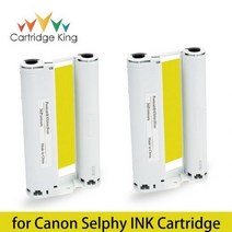 [해외] 캐논 SELPHY CP12 CP13 CP10 CP910 CP9 카세트 리본 용지없이 6 인치 3PK 컬러 잉크 세트, 2PCS