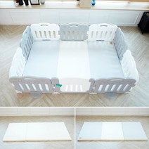 카라즈 키벨 베이비룸 문_안전지지대_원형지지대_고정홀더, 베이비룸 전용 폴더매트 3단 그레이