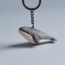 블루 돌고래 고래 남방고래 열쇠 고리 키링 키홀더, 블랙고래