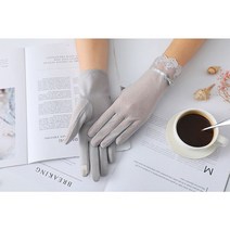 [별별천지] 여성장갑(B) 봄 여름 가을 패션 장갑 스마트폰 터치 레이스 손가락 스포츠 등산 겨울, 그레이