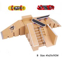 핑거보드 연습장 손가락보드 파크 지판 Skatepark 손가락 스케이트 공원 키트 선물 미니 보드 램프 세트, 2.B