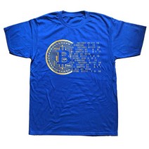 기념주화 비트코인선물 모형소품Bitcoin Shirt Cryptocurrency Miner BTC Crypto Design Punk Money Coin, 05 BLUE_02 S