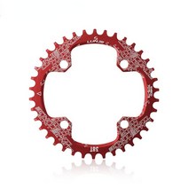 MTB 산악 자전거 원형 좁은 넓은 체인링 104BCD 32T 34T 36T 38T 크랭크셋 톱니 플레이트 부품 액세서, 03 Red-36T