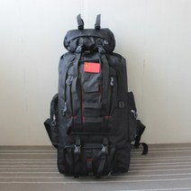 대용량 백패킹 배낭 등산 대형 백팩 캠핑 여행100L 가방, 블랙