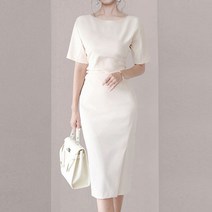 흰원피스 뷔에스트 스몰웨딩 엄마돌 44사이즈 드레스 원피스