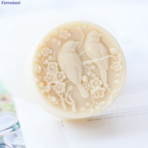홈공방 크리스마스 몰드 두 개의 새와 꽃 비누를위한 수제 실리콘 몰드 비누 몰드 비누 만들기 용품 몰드 장식, 한개옵션0