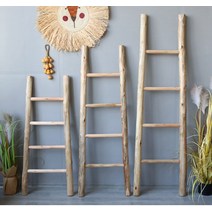 원목 나무 사다리 촬영 스튜디오 사진 소품 카페 인테리어 계단 레트로 빈티지, 커피색 잡목 120CM