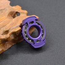 핵 반응기 Fidget 핑거 자이로 스트레스 릴리프 항공 알루미늄 키네틱 장난감 Edc Spinner 금속 볼 베어링 스핀 링, [03] Purple