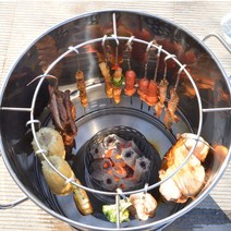 훈제 항아리 바베큐 드럼통 그릴 숯불 훈연기 삼겹살, 스토브 대형 분리형 가정용 패키지