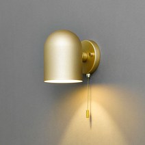 라멜 스위치 인테리어 벽등, E17 LED 미니콘램프 5W (아이보리빛) 포함, 골드