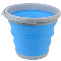 접이식 손잡이 바스켓 세차 캠핑 양동이 물통 10L원형