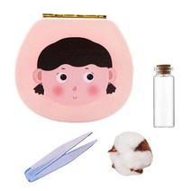 GHSHOP 신생아 소년 소녀용 치아 요정 상자 치아 보관 정리함 보호기 상자, 11.2cmx10.2cmx4.3cm, 나무 ABS, 소녀