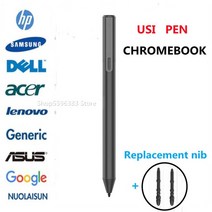 초미세 터치펜 터치팬 Chromebook 펜 USI 스타일러스 ASUS Flip C436FA C536 CX5 CM5 CX3 CM3 CX9 CZ1 CM32, 한개옵션1, 02 With spare nib